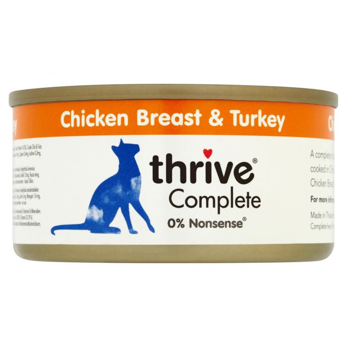 Thrive Complete 100% Chicken Breast & Turkey 75g tin
