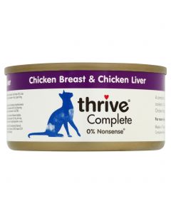 Thrive Complete 100% Chicken and Chicken Liver 75g tin